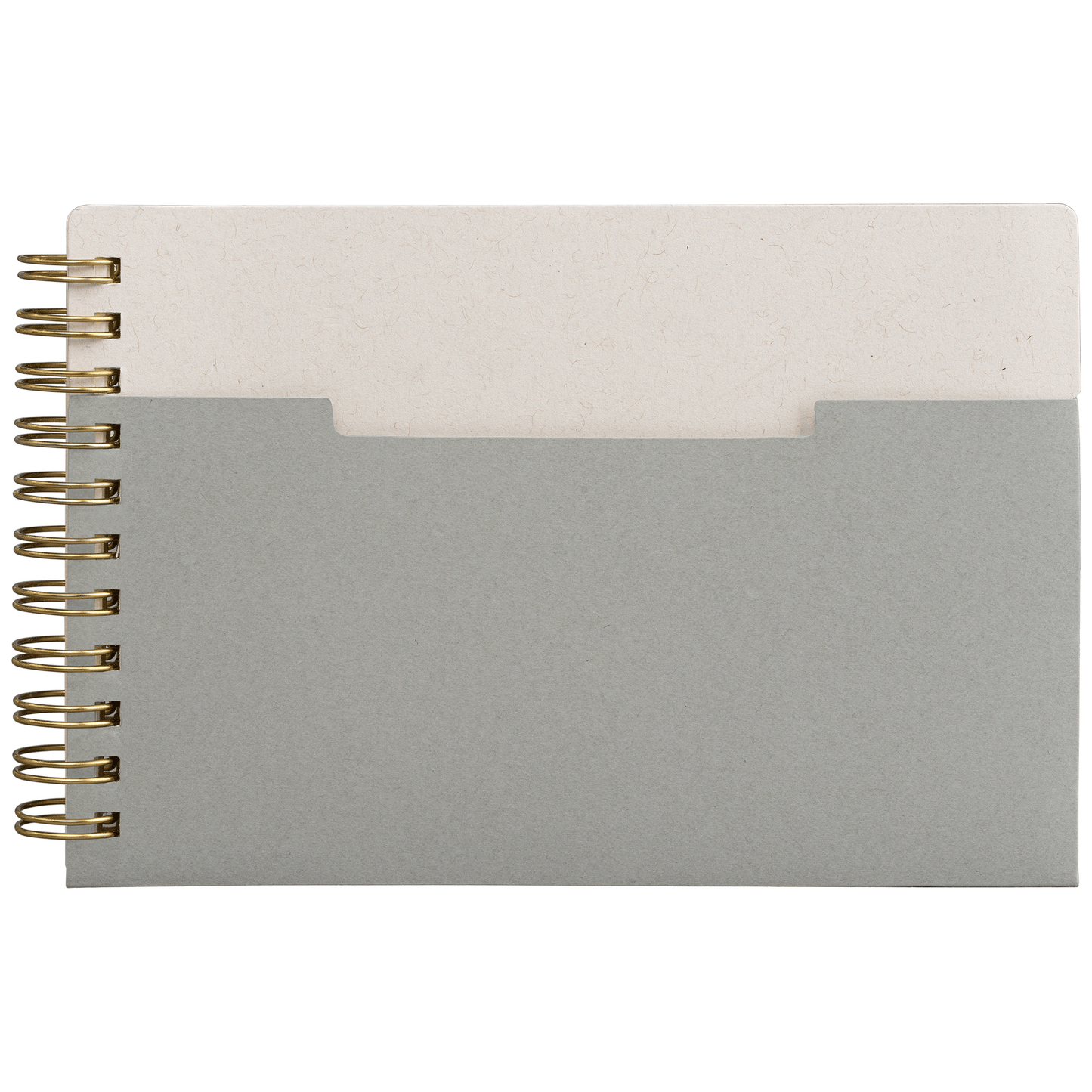 Lino FSC Paper Spiral Binding Horizontal Pocket Notebook promotional notebook in cool gray printed with your company logo