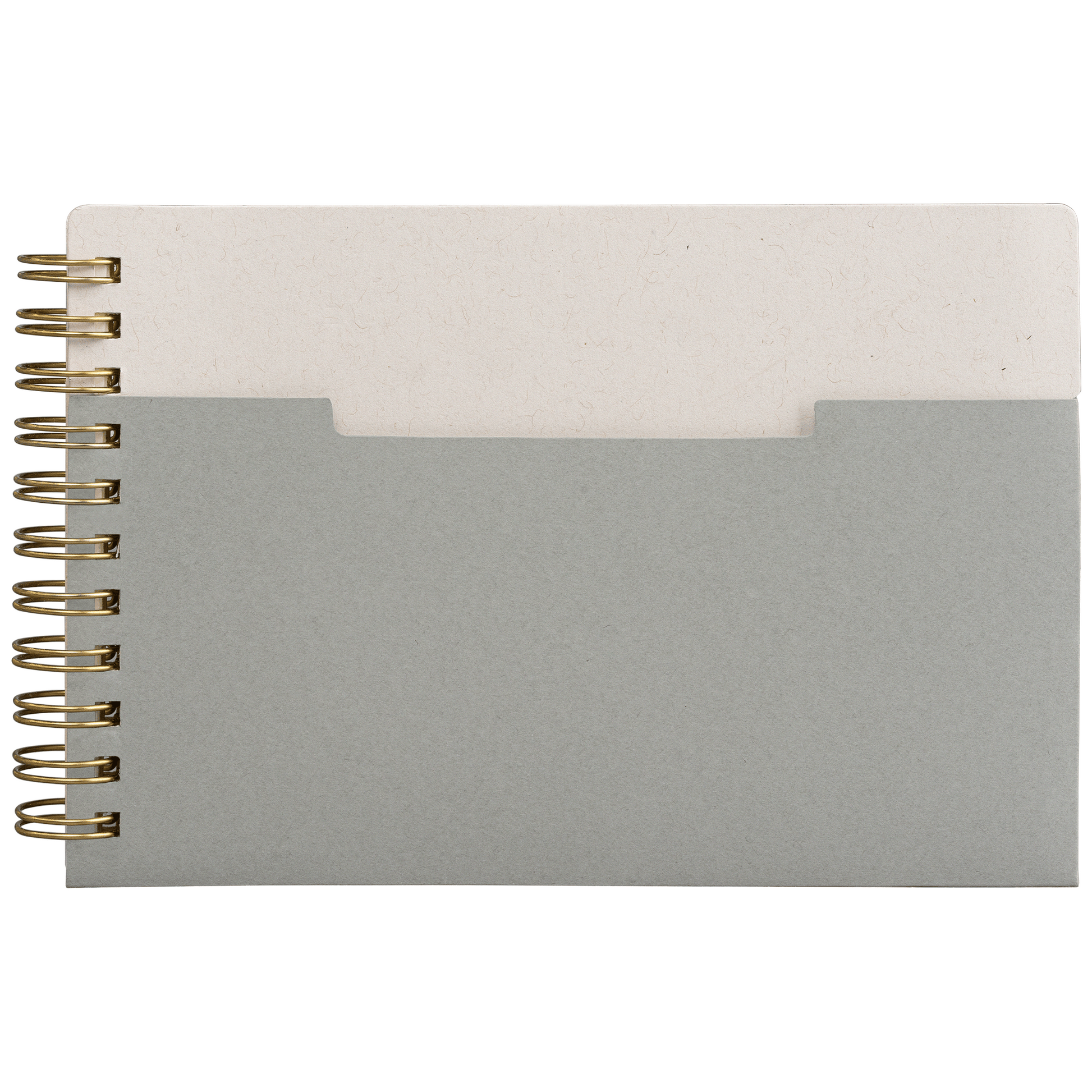 Lino FSC Paper Spiral Binding Horizontal Pocket Notebook promotional notebook in cool gray printed with your company logo