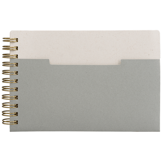 Lino FSC Paper Spiral Binding Horizontal Pocket Notebook promotional notebook in cool gray printed with your company logo