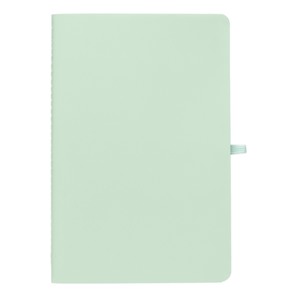 Monolith Stone Paper Soft Touch Lined Journal promotional notebook in forest green printed with your company logo