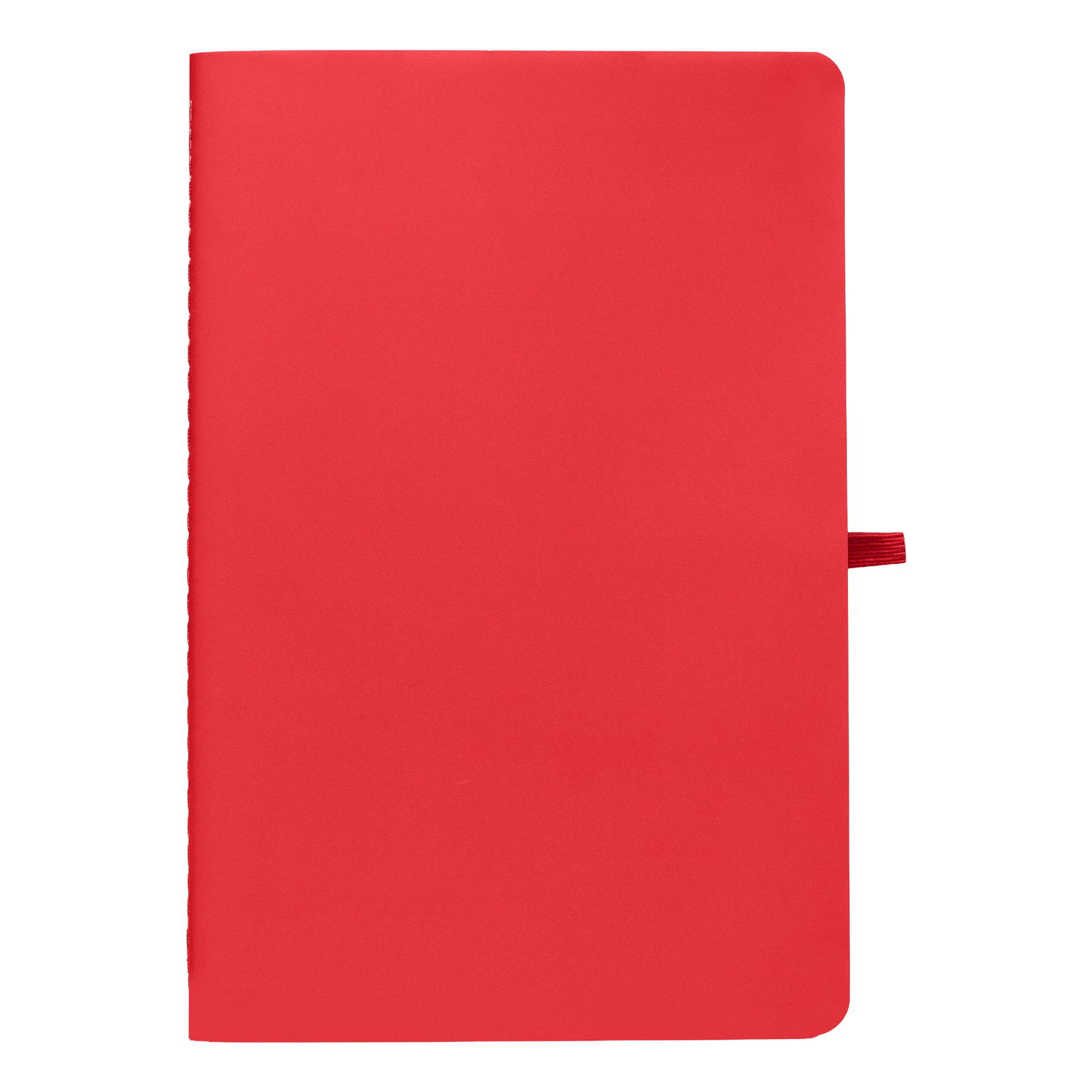 Monolith Stone Paper Soft Touch Lined Journal promotional notebook in red printed with your company logo