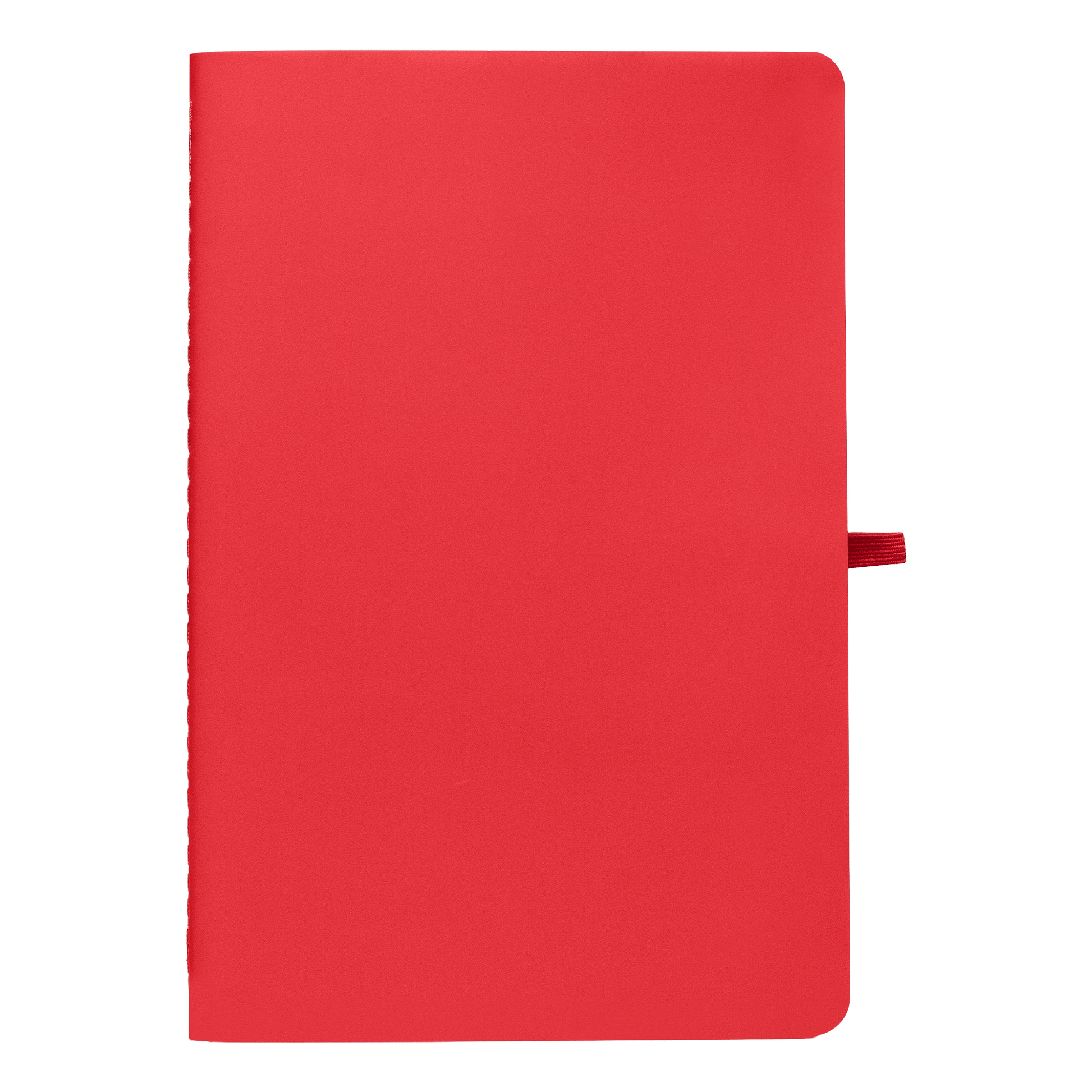 Monolith Stone Paper Soft Touch Lined Journal promotional notebook in red printed with your company logo