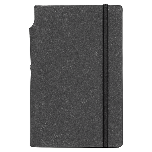 Frey Recycled Whiteboard Notepad Journal promotional notebook in black printed with your company logo