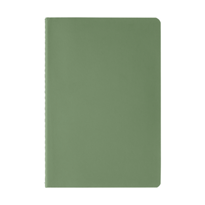 Eilo Recycled Contrast Stitch Journal promotional notebook in forest green printed with your company logo