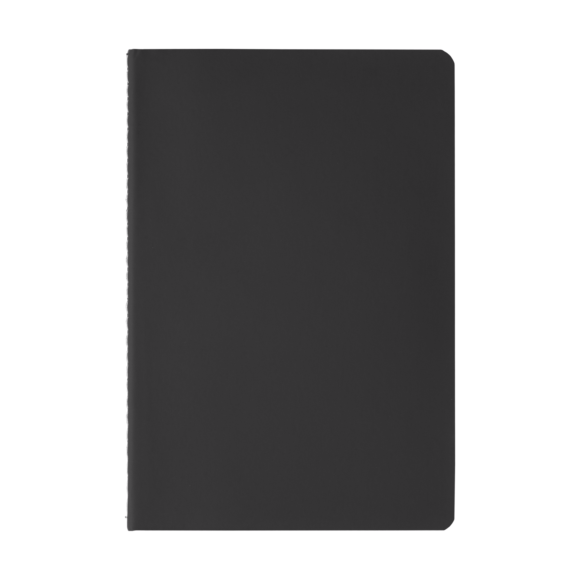Eilo Recycled Contrast Stitch Journal promotional notebook in black printed with your company logo
