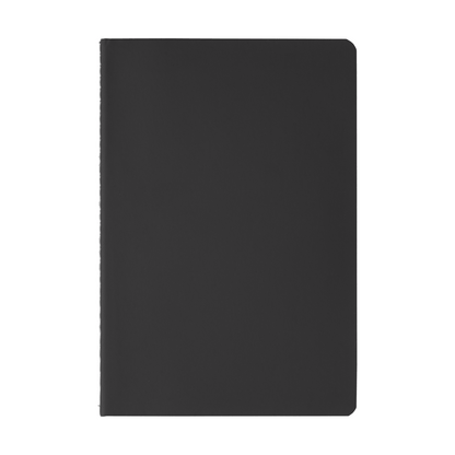 Eilo Recycled Contrast Stitch Journal promotional notebook in black printed with your company logo
