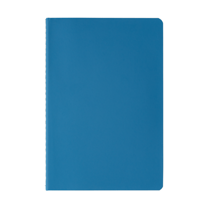 Eilo Recycled Contrast Stitch Journal promotional notebook in navy blue printed with your company logo