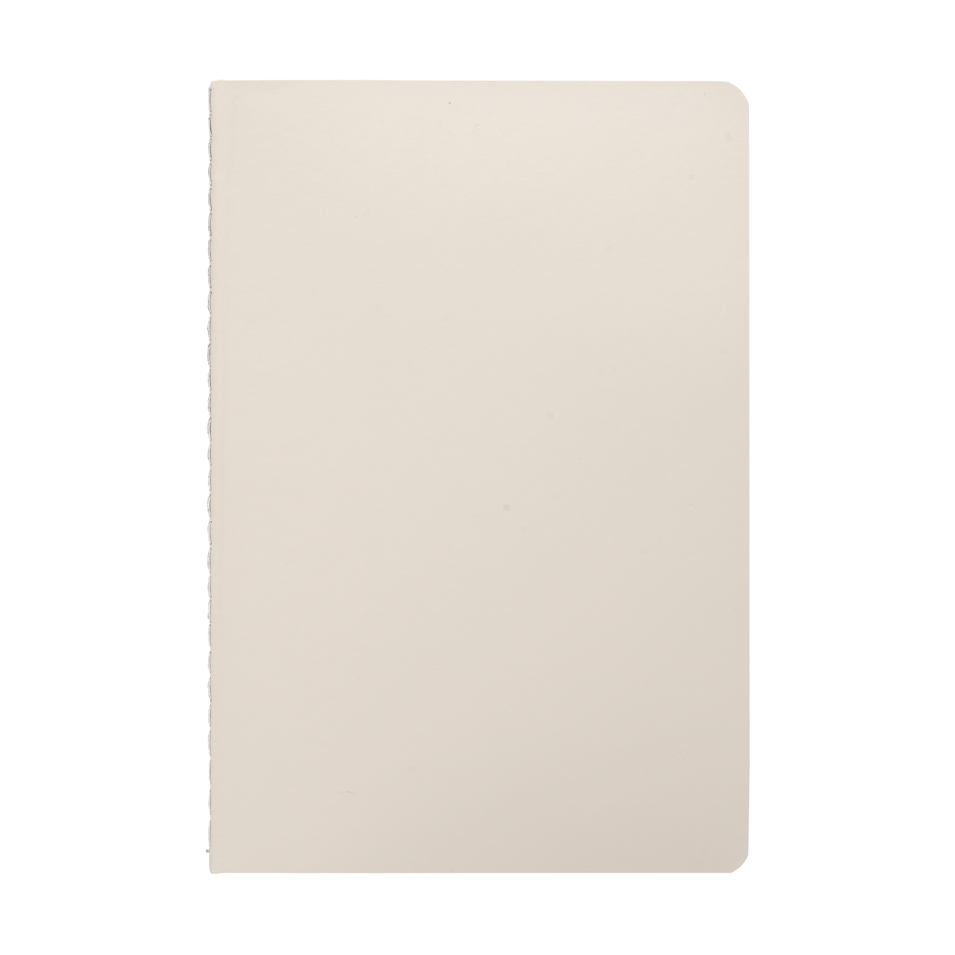 Eilo Recycled Contrast Stitch Journal promotional notebook in dune warm grey printed with your company logo