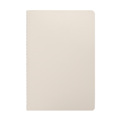 Eilo Recycled Contrast Stitch Journal promotional notebook in dune warm grey printed with your company logo