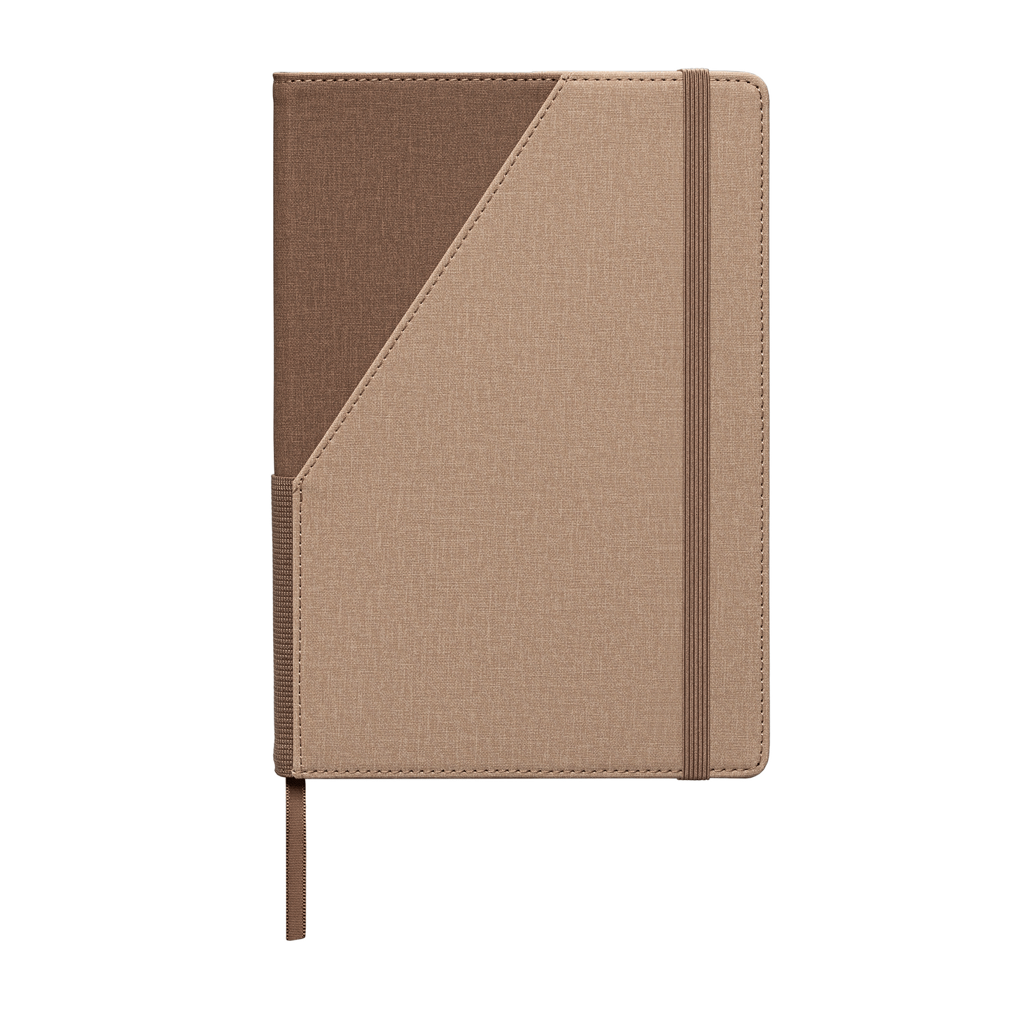 Xanadu Recycled Refillable Journal promotional notebook in dune warm grey printed with your company logo