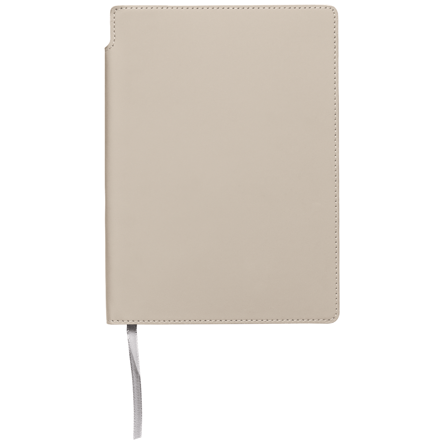 Malmö Recycled Soft Cover Extended Journal promotional notebook in dune warm grey printed with your company logo