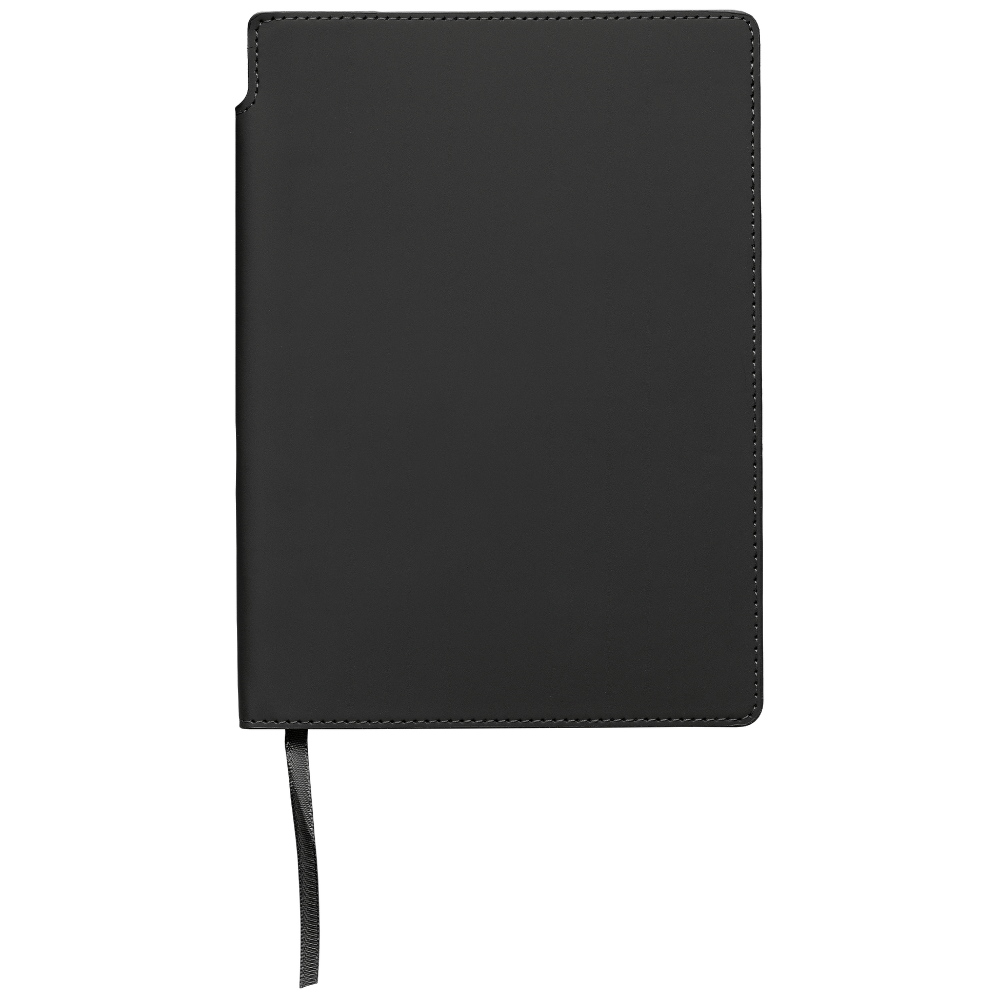 Malmö Recycled Soft Cover Extended Journal promotional notebook in black printed with your company logo