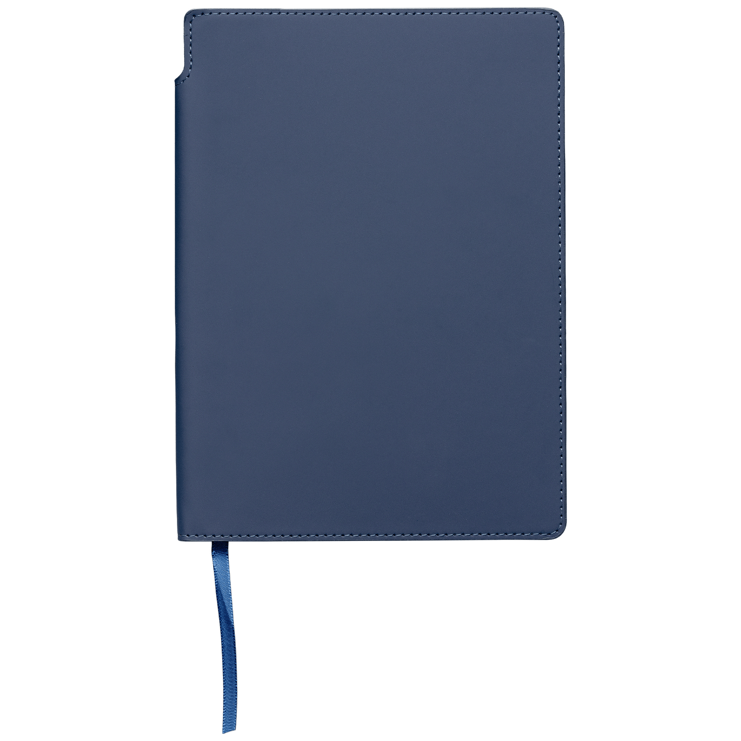 Malmö Recycled Soft Cover Extended Journal promotional notebook in navy blue printed with your company logo