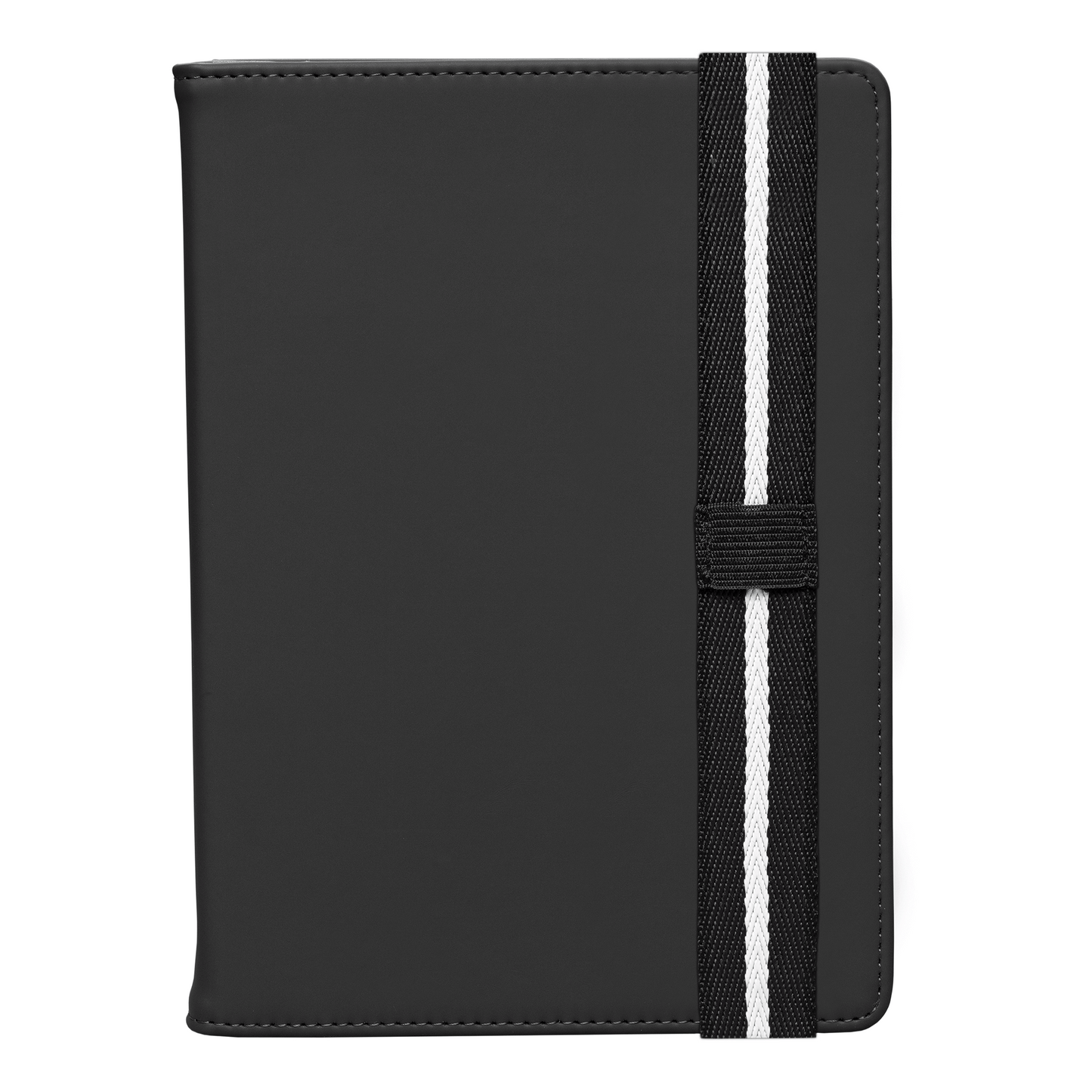 Newport Recycled Chevron Refillable Journal promotional notebook in black printed with your company logo