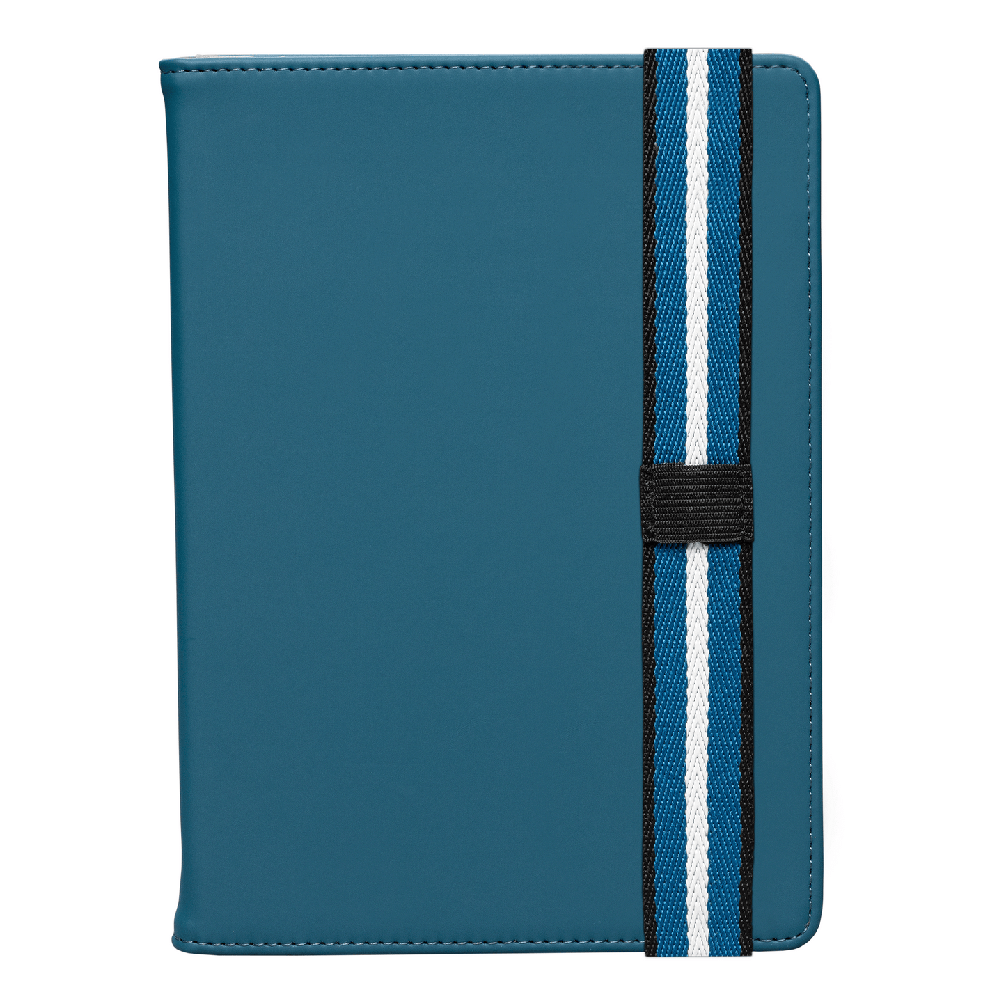 Newport Recycled Chevron Refillable Journal promotional notebook in navy blue printed with your company logo