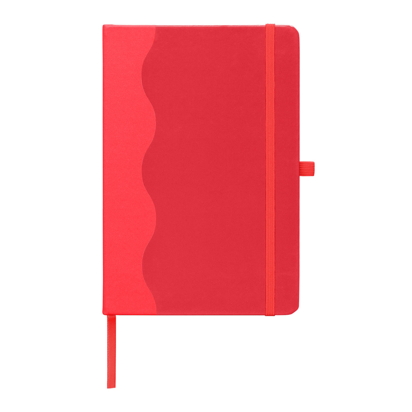 Grete Recycled Wave Pattern Journal promotional notebook in red printed with your company logo