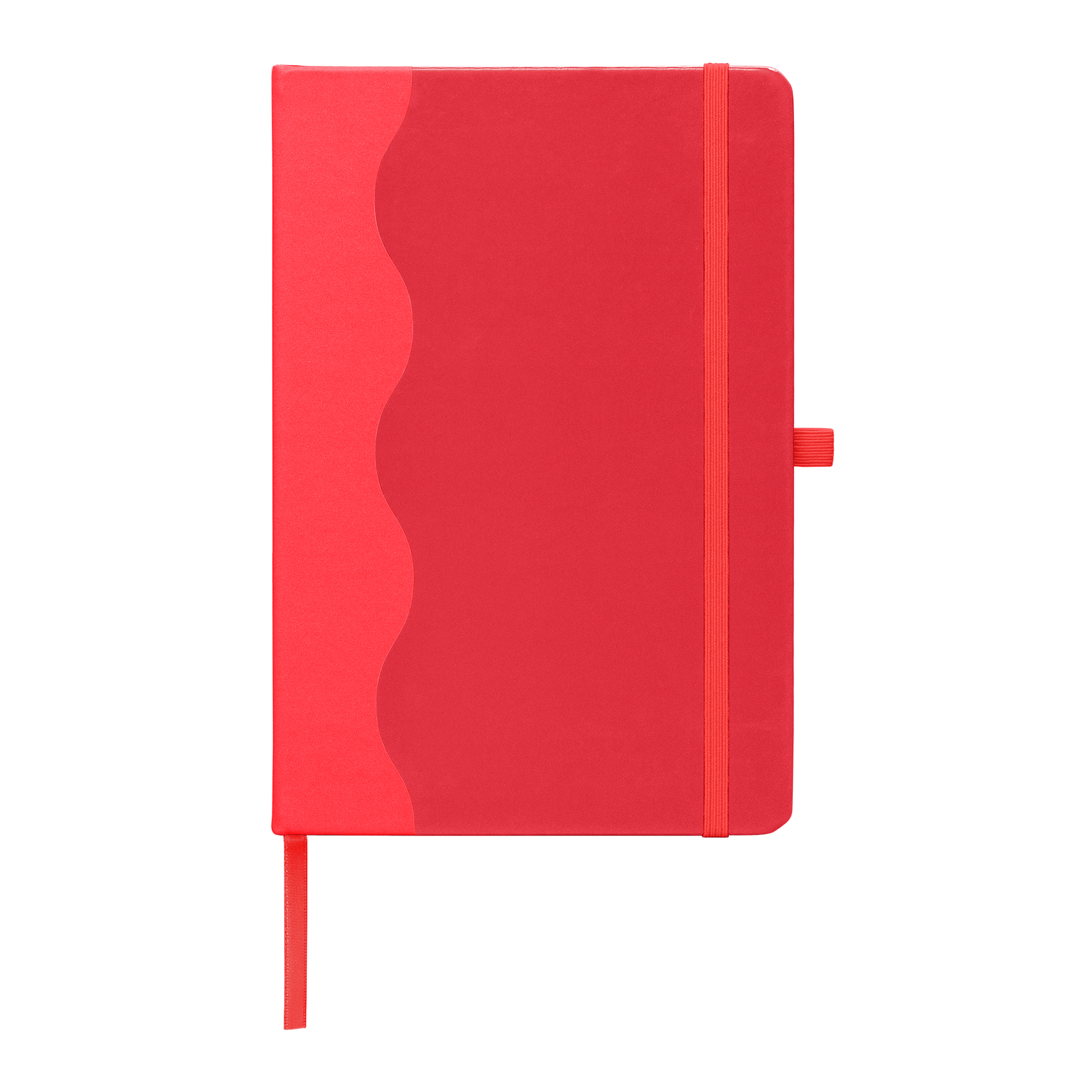 Grete Recycled Wave Pattern Journal promotional notebook in red printed with your company logo