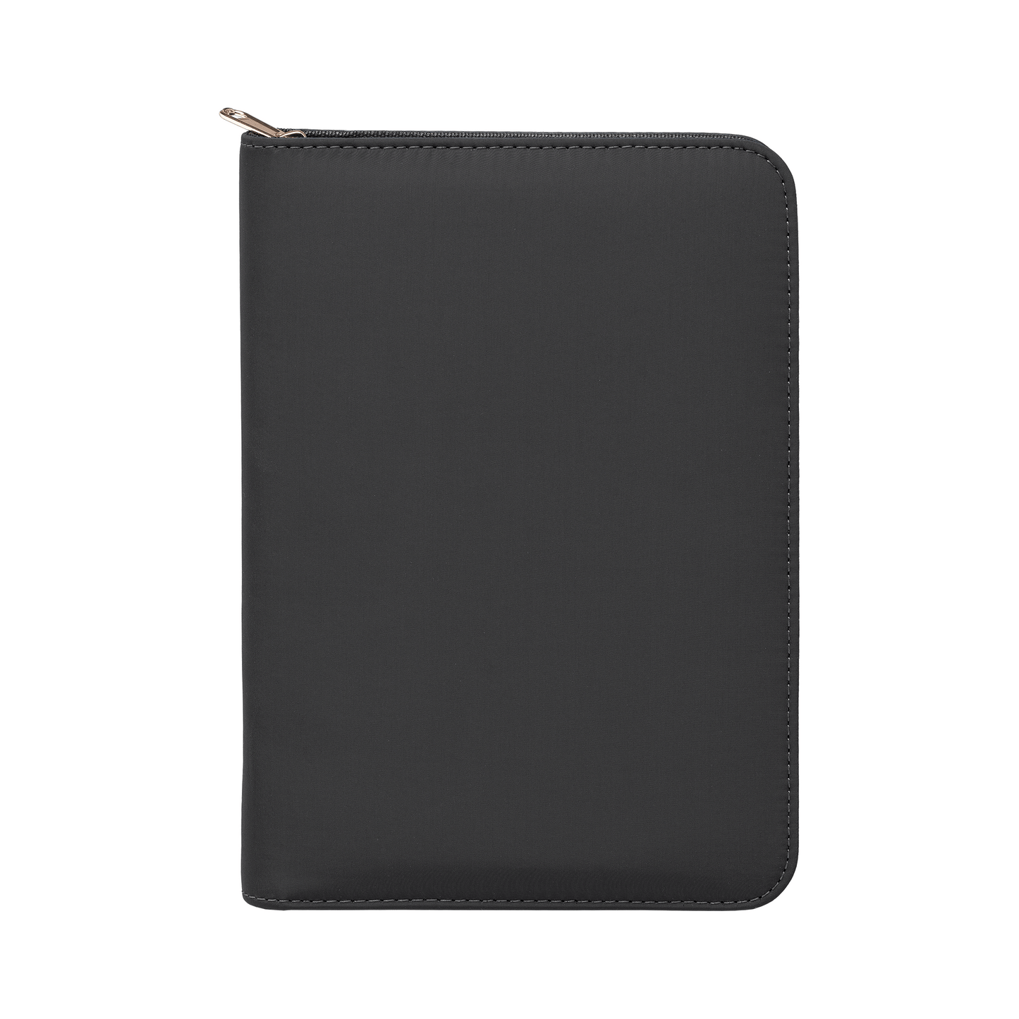 Aurelia Recycled Gold Zip Portfolio promotional document folder in black printed with your company logo
