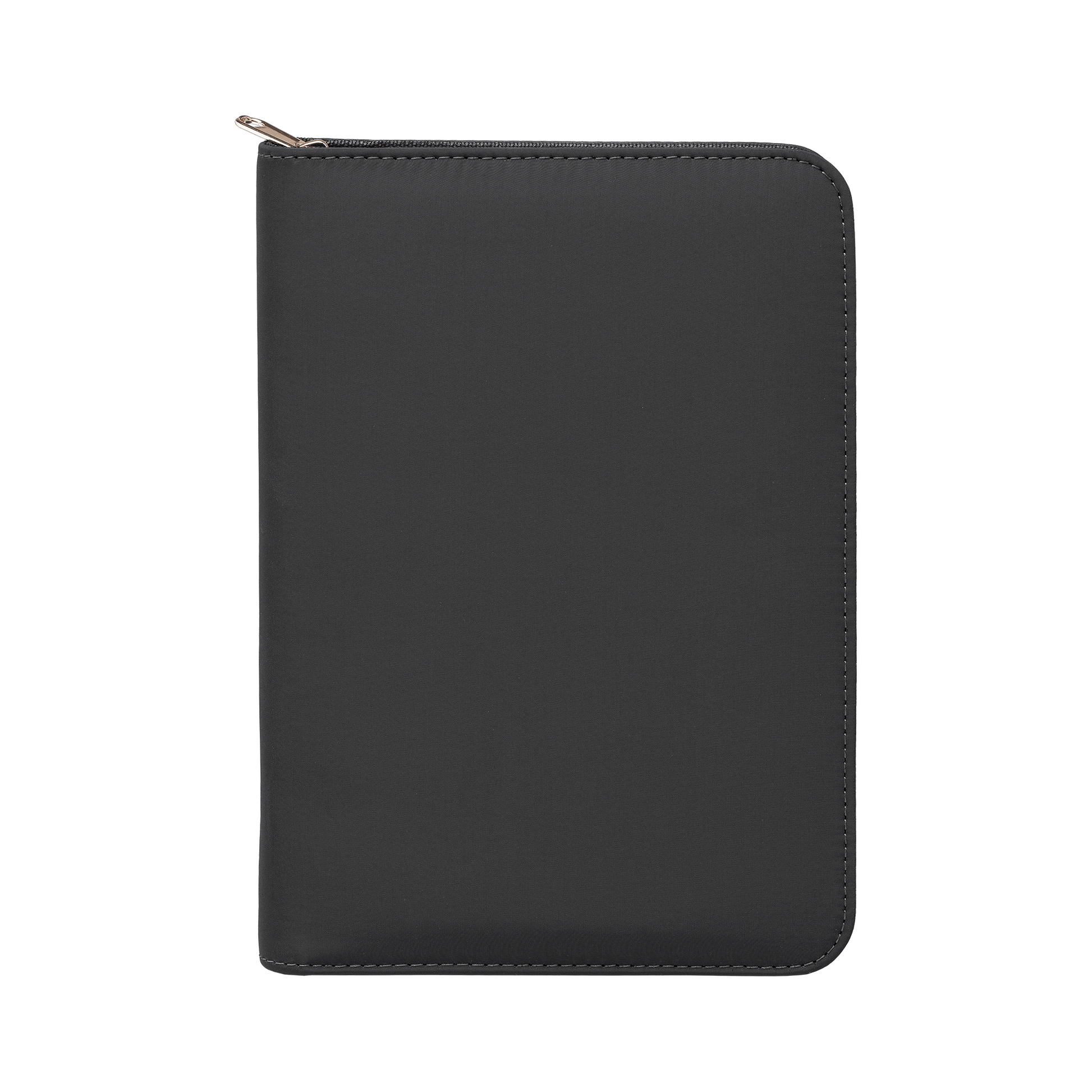 Aurelia Recycled Gold Zip Portfolio promotional document folder in black printed with your company logo