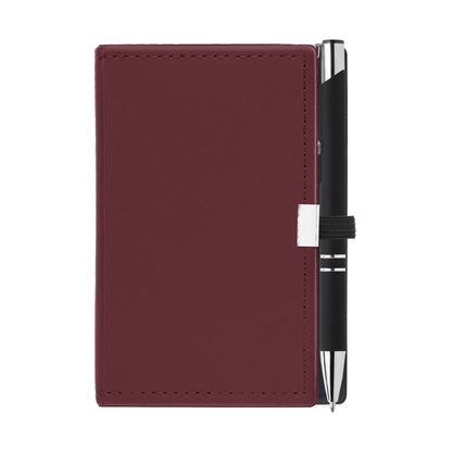 Note Caddy & Crosby Pen Gift Set promotional writing set in red printed with your company logo