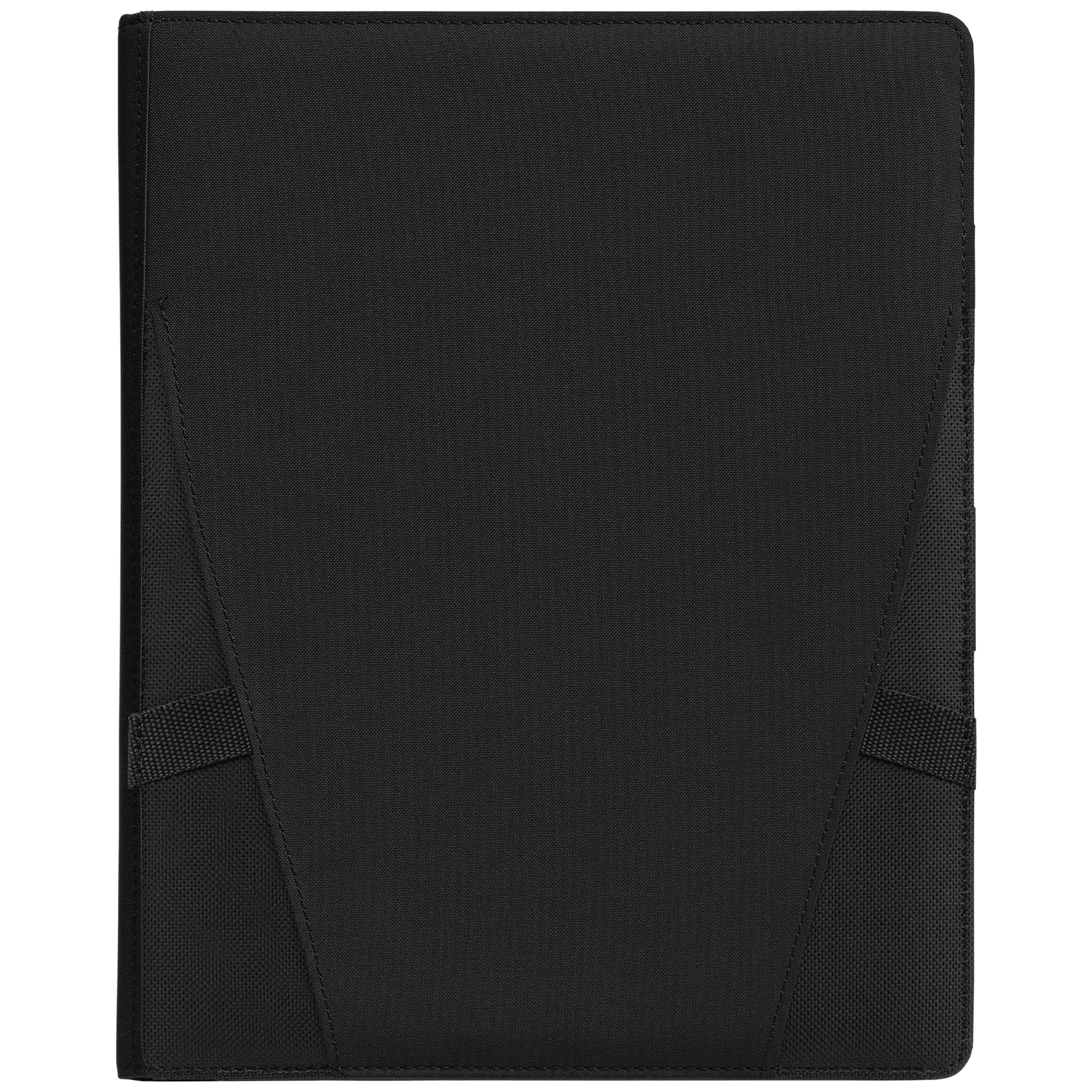 Coastal Threads™ Repreve® Tech Organiser Padfolio promotional document folder in black printed with your company logo
