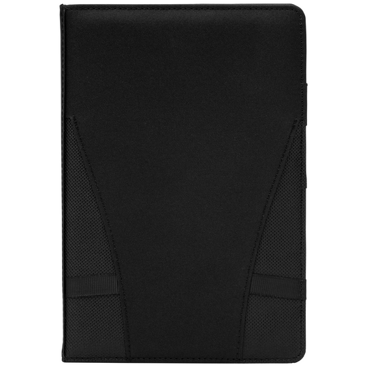 Coastal Threads™ Repreve® Tech Organiser Notebook promotional notebook in black printed with your company logo
