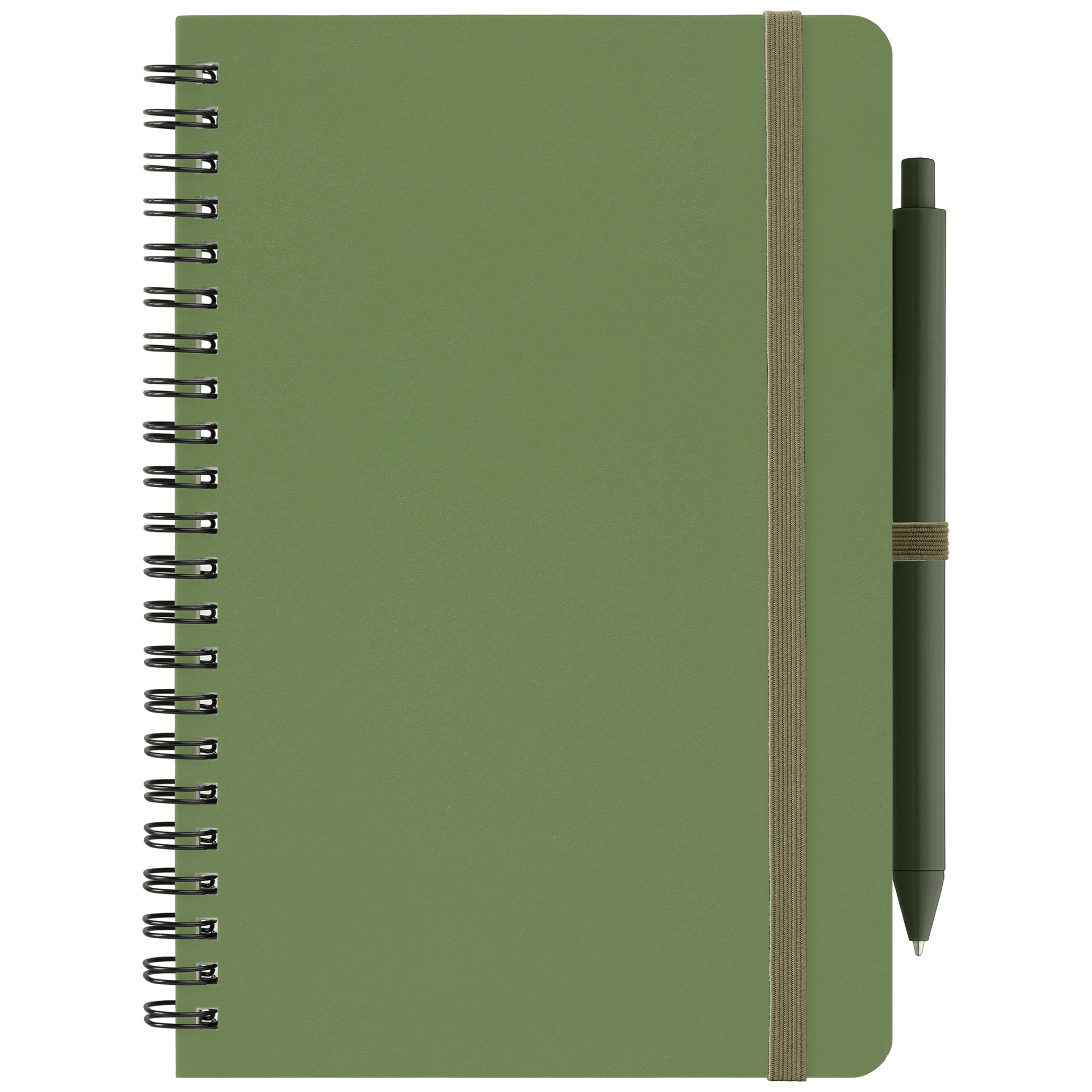 Höga Repreve® Spiral Jotter Notepad promotional notebook in forest green printed with your company logo