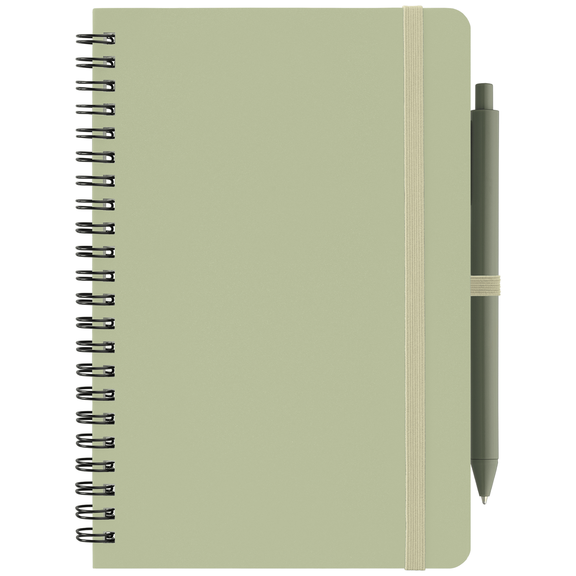 Höga Repreve® Spiral Jotter Notepad promotional notebook in sage printed with your company logo