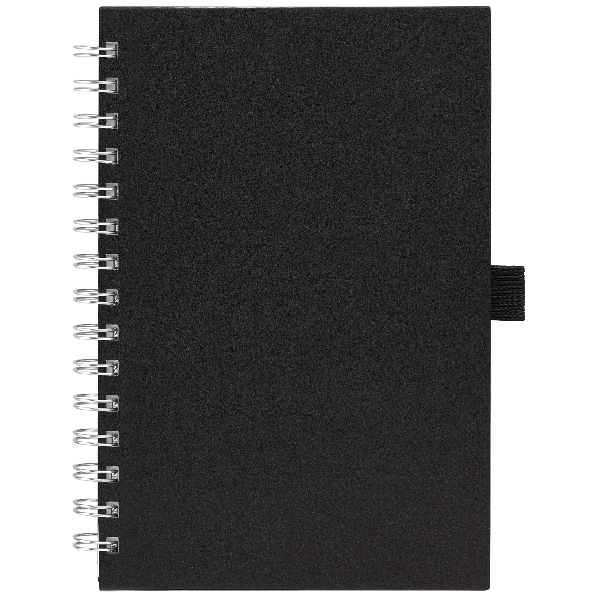 Terra Recycled Milk Carton FSC Paper Spiral Notebook promotional notebook in black printed with your company logo