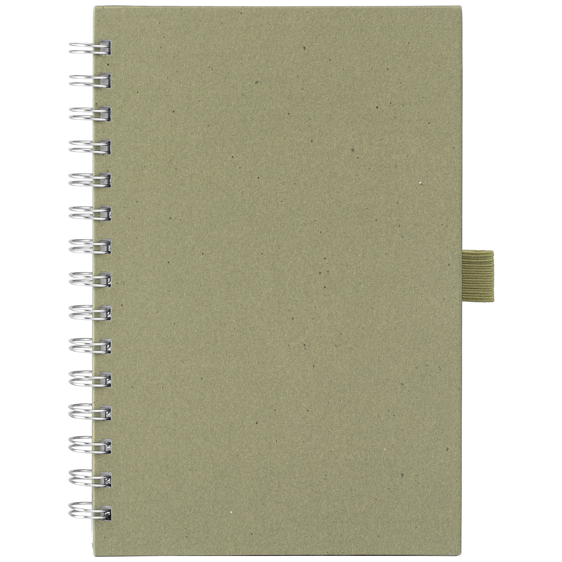 Terra Recycled Milk Carton FSC Paper Spiral Notebook promotional notebook in dune warm grey printed with your company logo