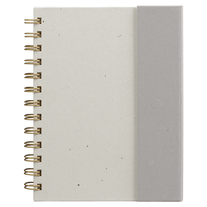 Halden FSC Paper Sticky Note Spiral Notebook Organiser promotional notebook in gray printed with your company logo