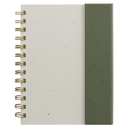 Halden FSC Paper Sticky Note Spiral Notebook Organiser promotional notebook in dark green printed with your company logo
