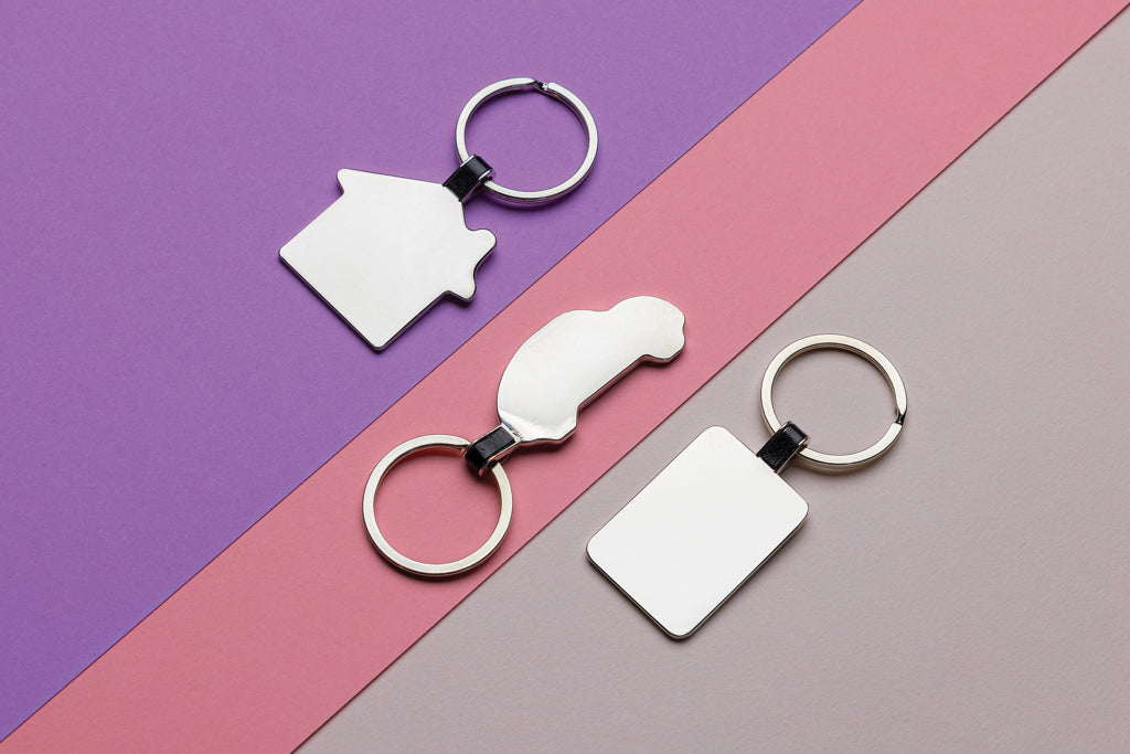 RCS recycled zinc alloy house keyring