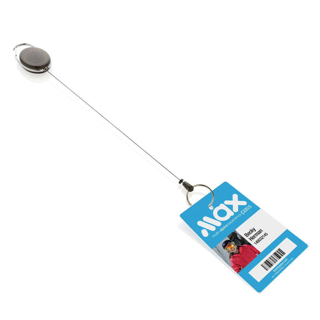 RCS recycled ABS roller clip keychain
