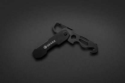 Gear X foldable EDC tool with carabiner and parcel cutter