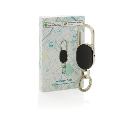 Keyfinder Dual keychain with worldwide locating