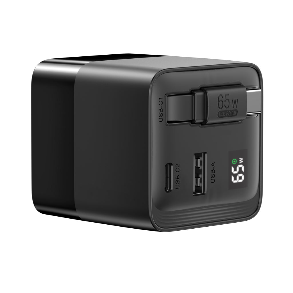 Urban Vitamin Mendocino 65W GaN charger retractable cable
