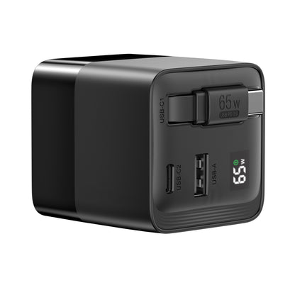 Urban Vitamin Mendocino 65W GaN charger retractable cable