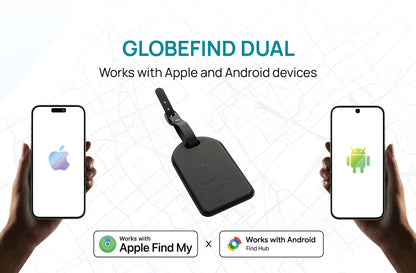 Globefind Dual RCS luggage tag with worldwide locating