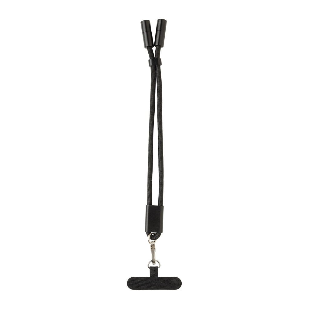 LoopAmp RCS RPET adjustable phone wrist strap 60W cable