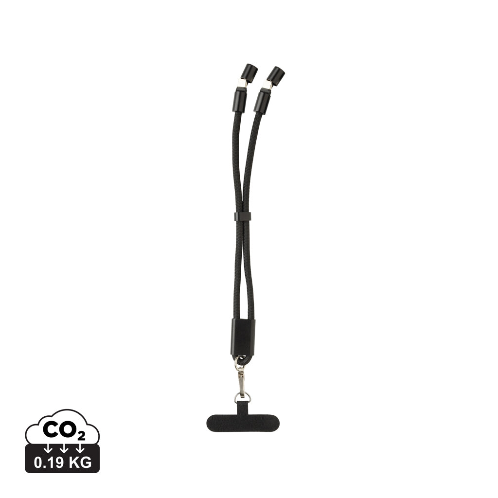 LoopAmp RCS RPET adjustable phone wrist strap 60W cable