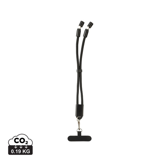 LoopAmp RCS RPET adjustable phone wrist strap 60W cable
