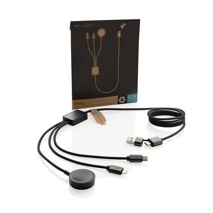 Terra RCS rPET 6-in-1 60W charging cable with watch charger