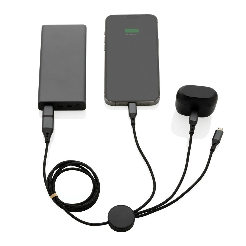 Terra 60W RCS recycled aluminium 120cm 6-in-1 cable