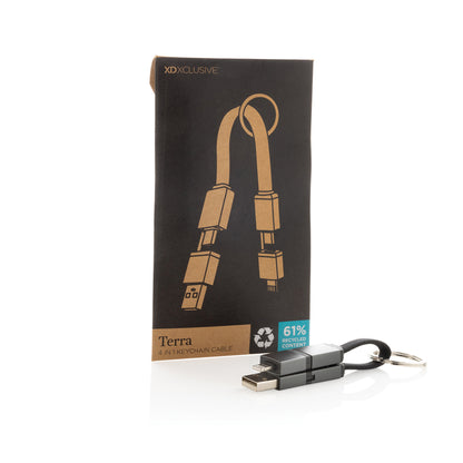 Terra recycled aluminium 4 in 1 60W fast charging cable