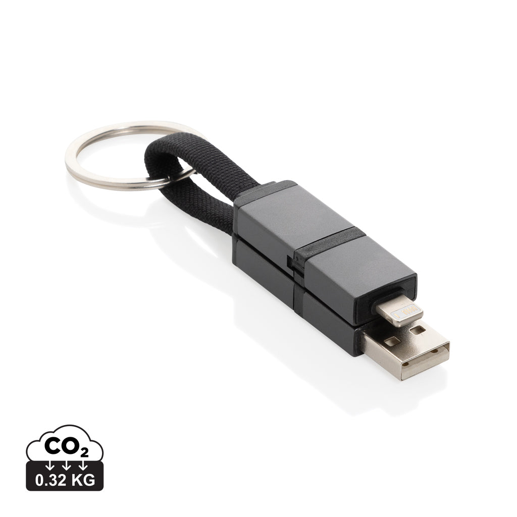 Terra recycled aluminium 4 in 1 60W fast charging cable