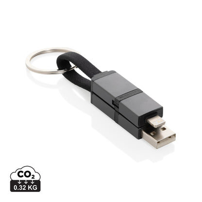 Terra recycled aluminium 4 in 1 60W fast charging cable