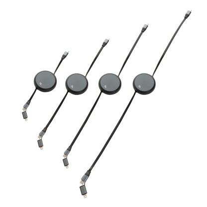 Terra RCS recycled aluminium retractable 240W 2-in-1 cable