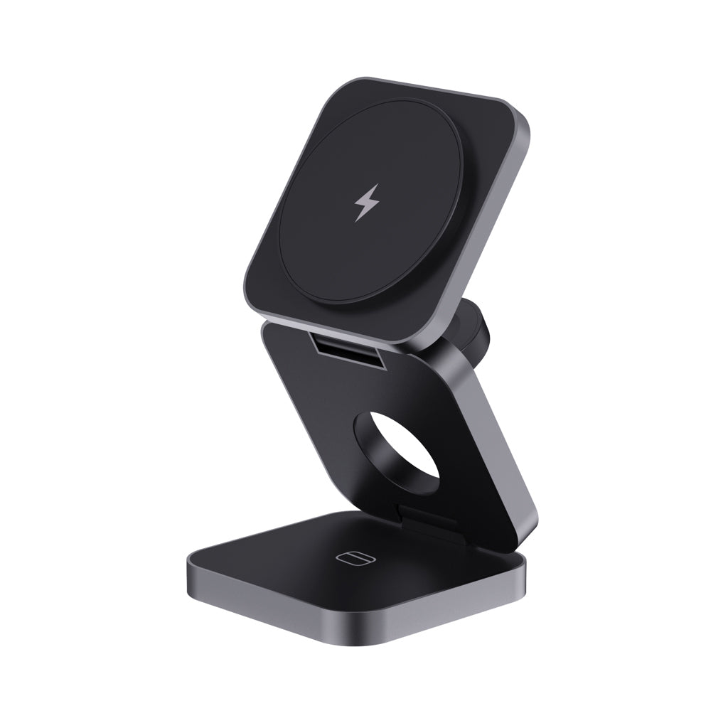 Terra RCS recycled aluminium foldable 3 in 1 15W charger