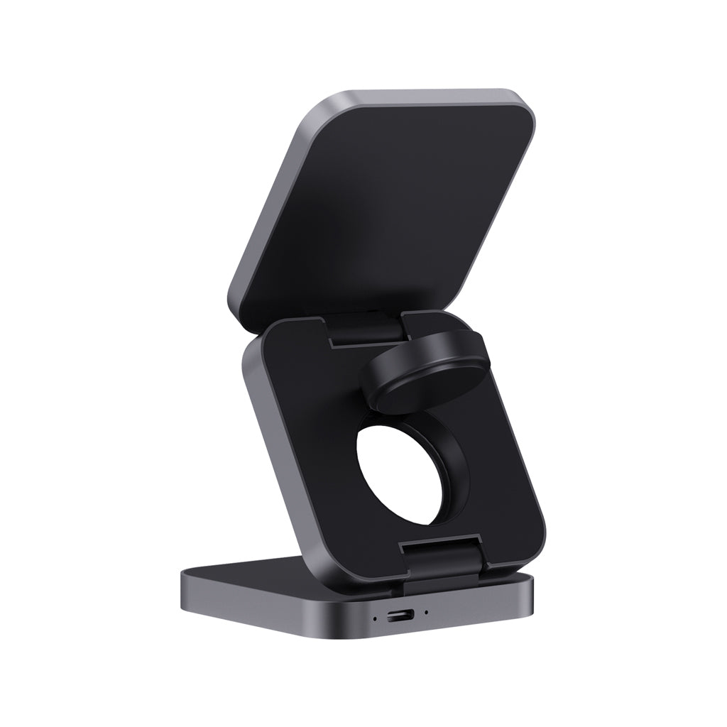 Terra RCS recycled aluminium foldable 3 in 1 15W charger